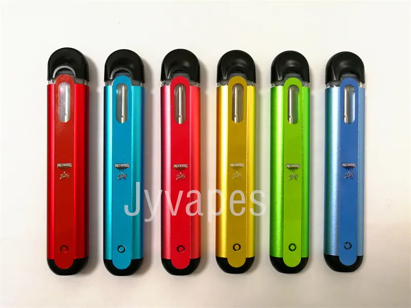 Packwoods Runty Disposable Vape Pen 2ml leere E-Zigaretten USB-wiederaufladbare 350-mAh-Vapes-Bar-Luftstrom-Vaporisator mit Verpackung