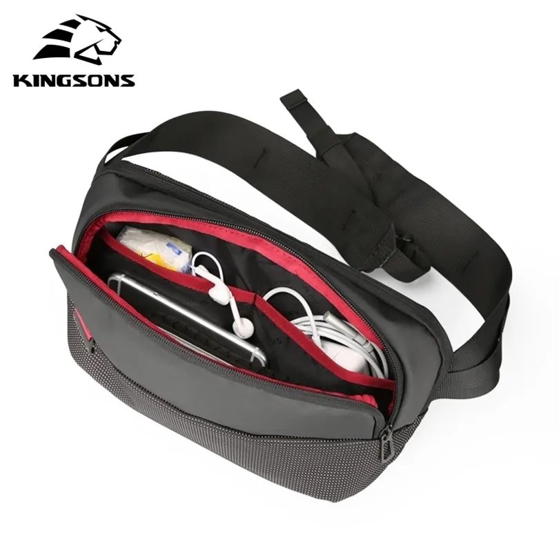 Kingsons Chest Bag Waist Pack for Men Small Single Shoulder Back pack Style Bum Bag Women Money Belt Travelling Mobile Phone Bag 201119