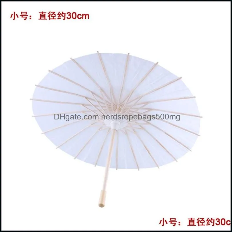 bridal wedding parasols White paper umbrellas Chinese mini craft umbrella 4 Diameter 20 30 40 60cm wedding umbrellas for wholesale 642