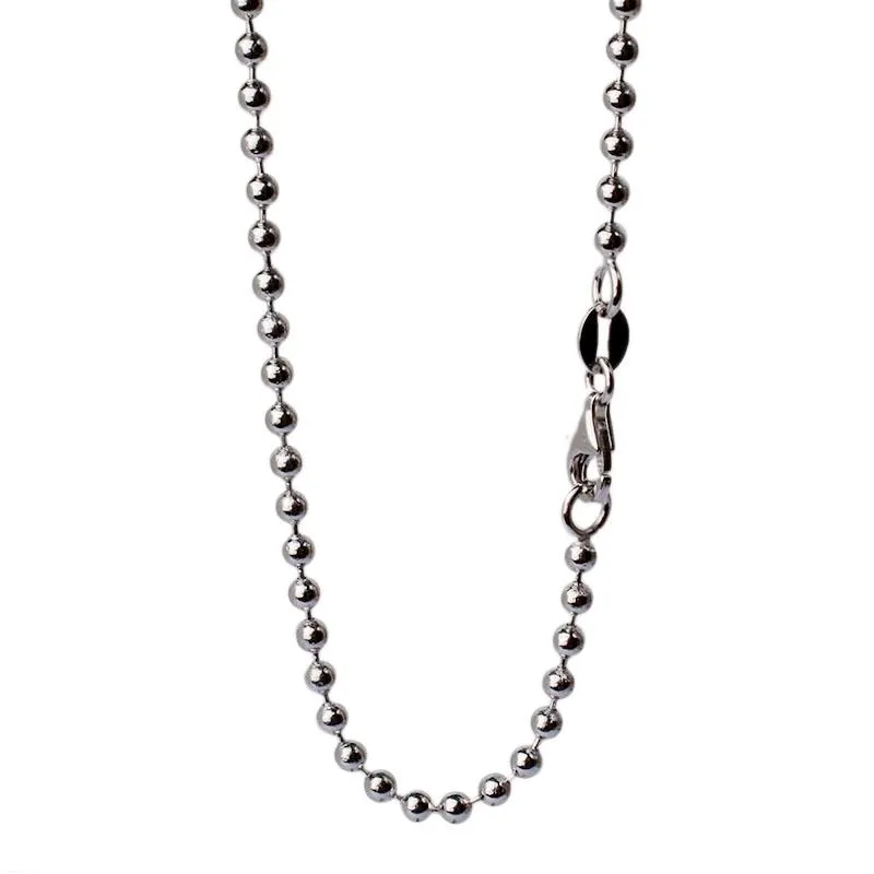 Chaînes JustNeo Solid 925 Sterling Silver Ball Chain Necklace 20-28inch Basic For PendantsChains