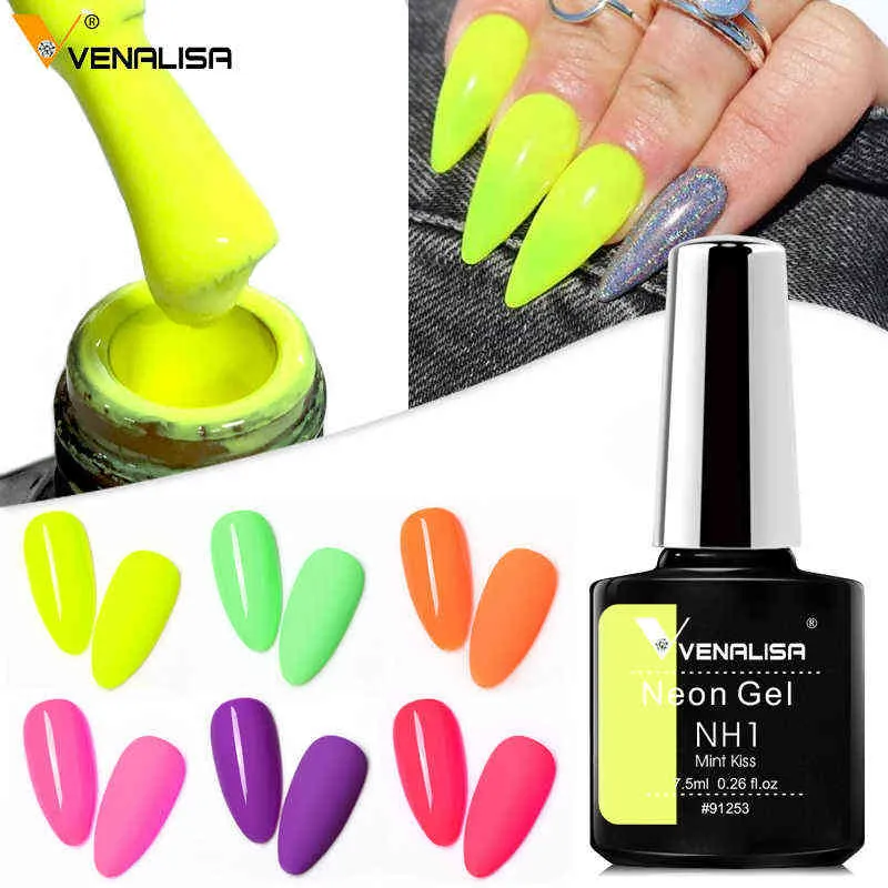 NXY Nail Gel Neon Polish 7 5ml Fluorescent Green Yellow Colors Soak Off Uv Varnish Art Manicure Matte Effect 0328