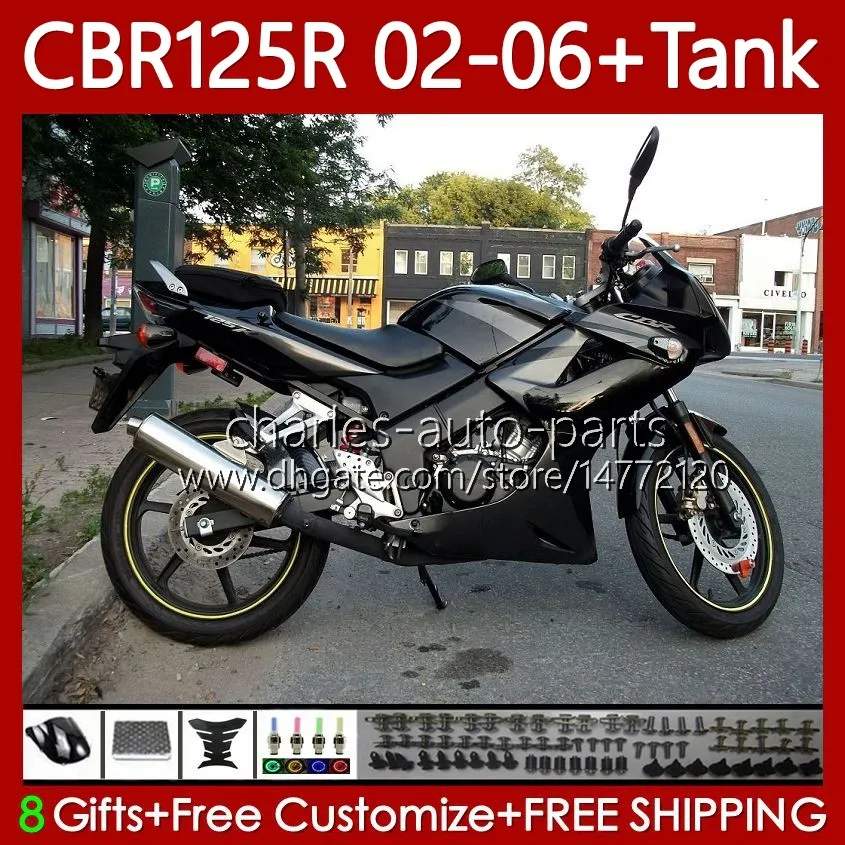 Corpo + Coperchio del serbatoio Per HONDA CBR-125 CBR 125 R CC CBR 125R 125CC 02-06 Carrozzeria 124No.2 CBR125RR CBR125R 02 03 04 05 06 CBR-125R 2002 2003 2004 2005 2006 Carenatura nero lucido