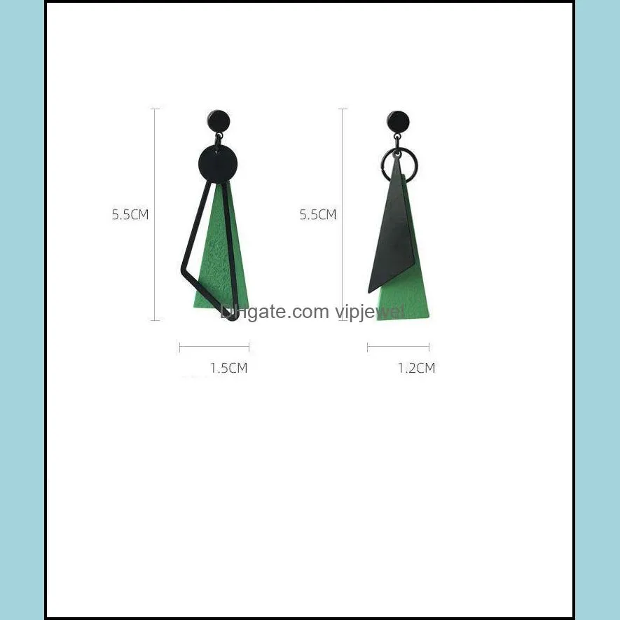 korean long statement geometric triangle tassel dangle drop earrings for women earring fashion jewelry oorbellen brincos