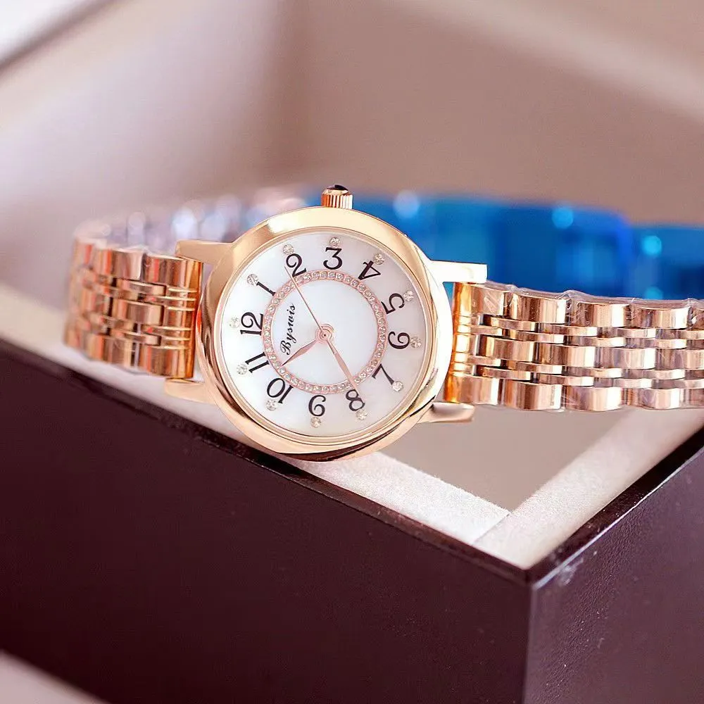 Роскошные женские часы дизайнер универсальные цифровые часы Ladies Diamond Fashion Madeny Waterpronation Quartz Band Band Women Watch VDSFG