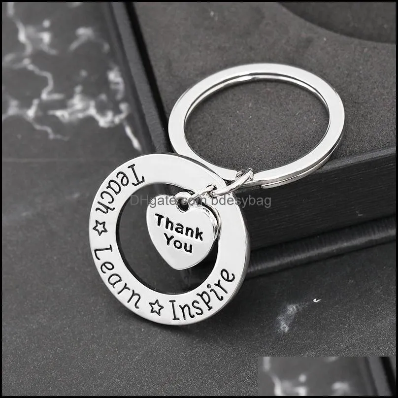 Fashion Lettering Key Rings For Men B est Dad In The World Cross Round Heart Mama Bear Silver Love Son Keychain Jewelry Fathers Mothers Day Couples