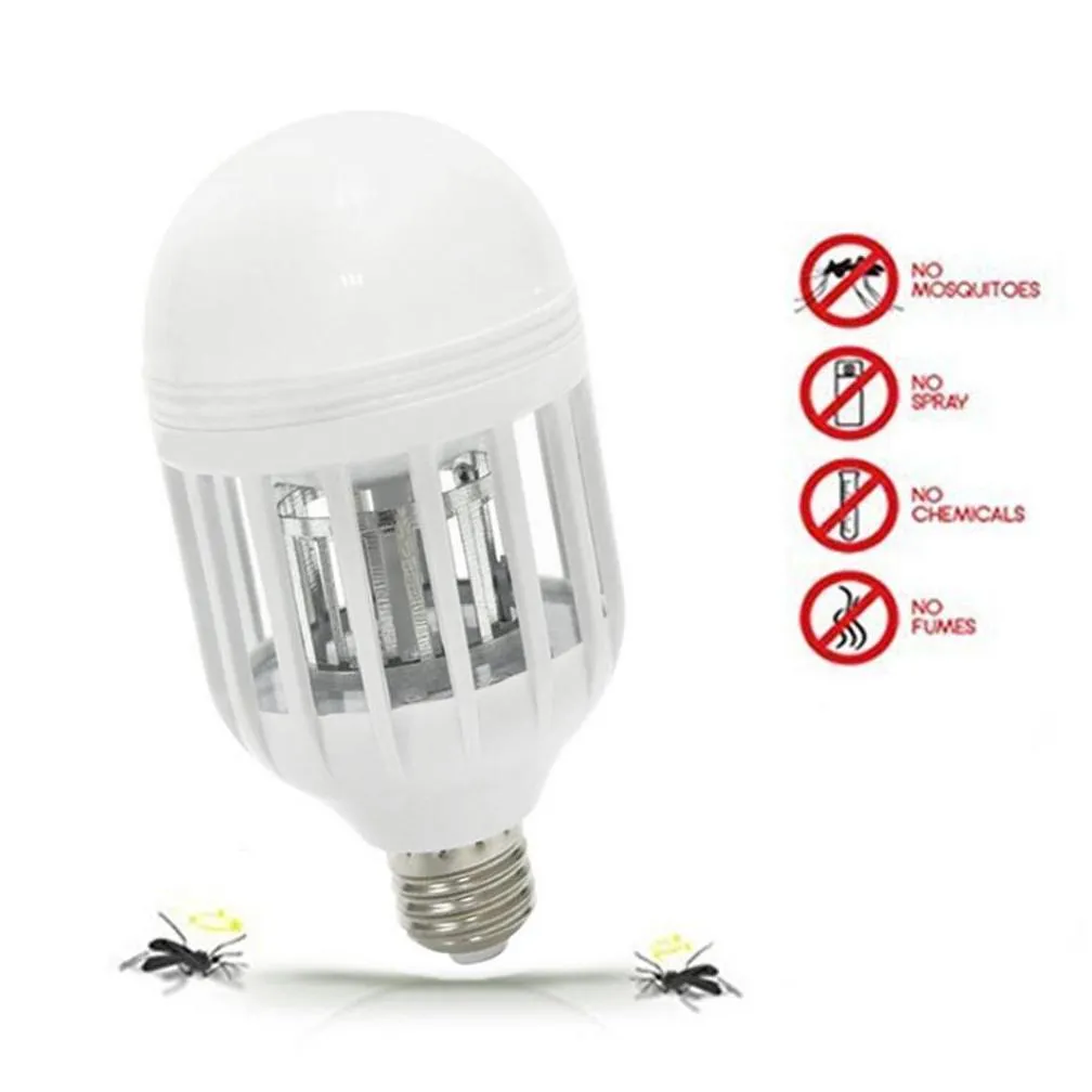 electric trap light indoor 15w e27 led mosquito killer bulb anti insect fly bug zapper 2835smd led lamp 110v 220v night light