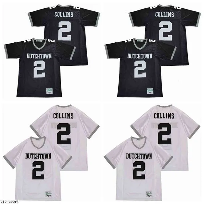 Chen37 Uomo Saldi Football High School 2 Landon Collins Dutchtown Maglia Squadra Colore Nero Bianco Tutto cucito Traspirante Puro cotone Alta qualità come