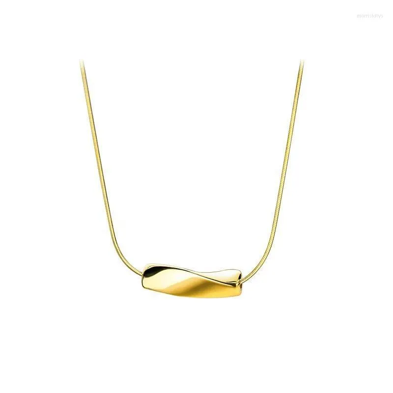 Colliers S925 Silver Long Collier Femme Été 2022 Chaîne de clavicule Tempérament Lumière Luxe Minorité Collier Morr22