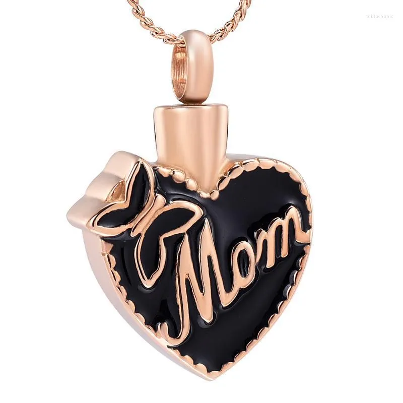 Always In My Heart Memorial Urns Cremation Jewelry Pendant Necklaces For Ashes Mom Women Girls Chains