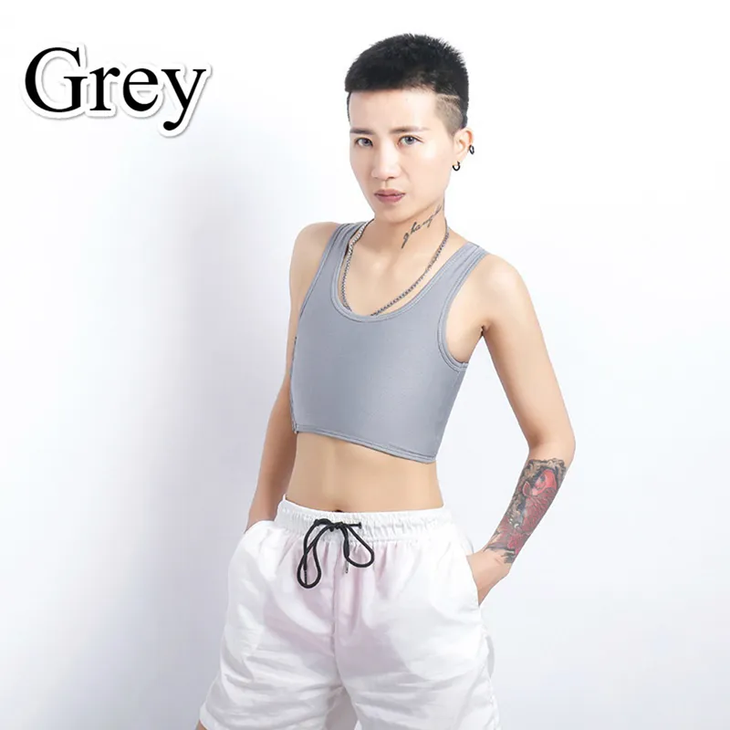 Lesbian Sportwear Chest Trans Crop Top Flat Breast Binder Les Corset  Stretch Body Shaping Buckle Tomboy Bra Tank 220614 From 7,33 €