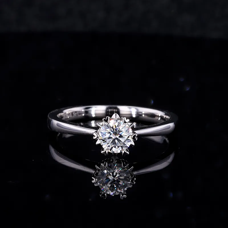 Premium Carat Moissanite Solitaire Ring S925 Sterling Silver