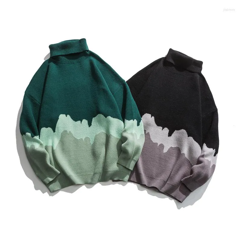 Męskie swetry 2022/zima Koreańska trend Trend Turtleeck Sweater