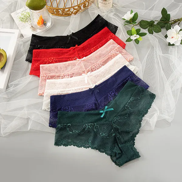 Womens Lace Bow Knot Cotton Crotch Brief See Through Sexy Lingerie Thong  Underwear For Women From Shanshan123456, $2.2
