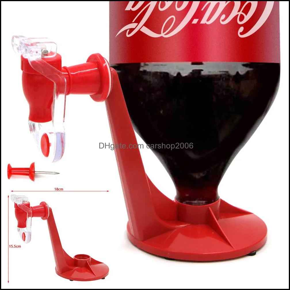 Drinkware Handle Kitchen Dining Bar Home Garden Soda Drink Dispenser Bottle Coke Inverterat Dricksvattenomkopplare för Gadget Party Drop Del