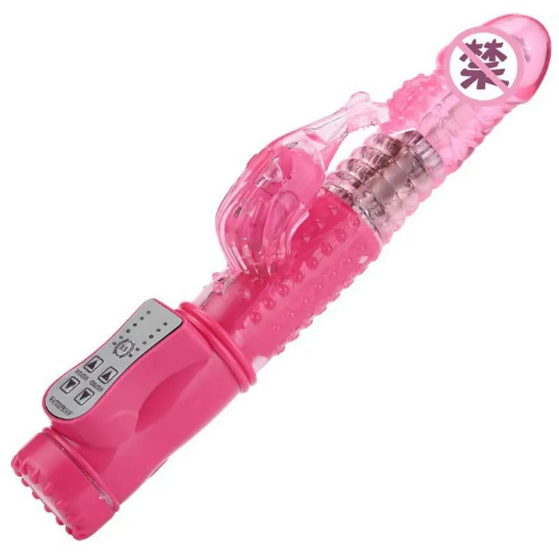 Rotating Vibrator 360 Degree Vaginal Massage Transfer Beads 24 Frequencies Dolphin Tail Design sexy Toys for Women TK-ing