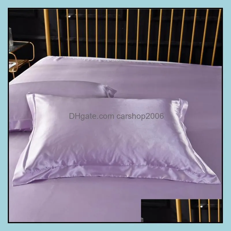 silk pillow case satin double face envelope design pillowcase high quality charmeuse bedding supplies lxl767aq