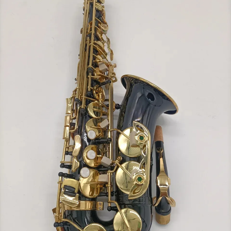 New YAS-82Z طراز واحد إلى واحد من النيكل الأسود الذهب الذهب E-flat المحترف Alto Saxophone الأوروبية الحرف الذهب المطلي باللون الأسود ساكس