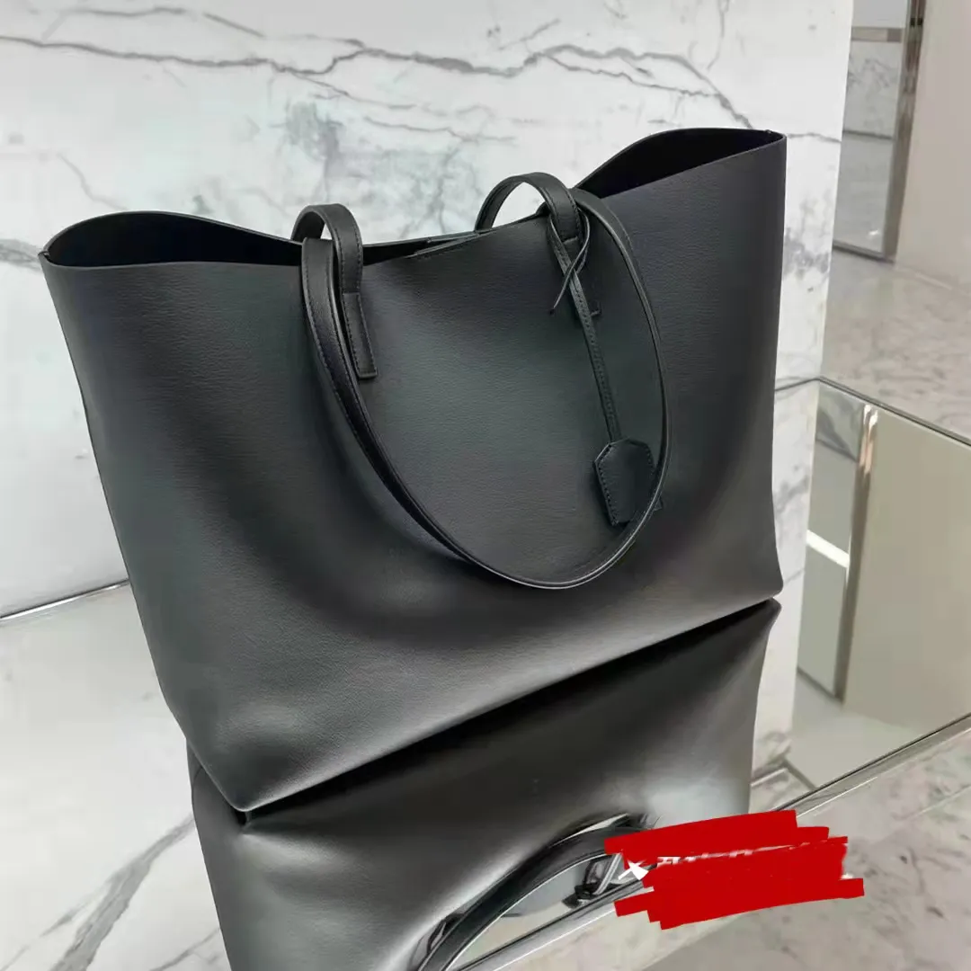 Tasarımcı Çantaları Kılıf Tasarımcı Çanta Kadın 5A Kaliteli Yumuşak PU Deri Siyah Büyük Moda Alışveriş cebi Altın Donanım Lüks Taşınabilir omuz çantası cüzdanı