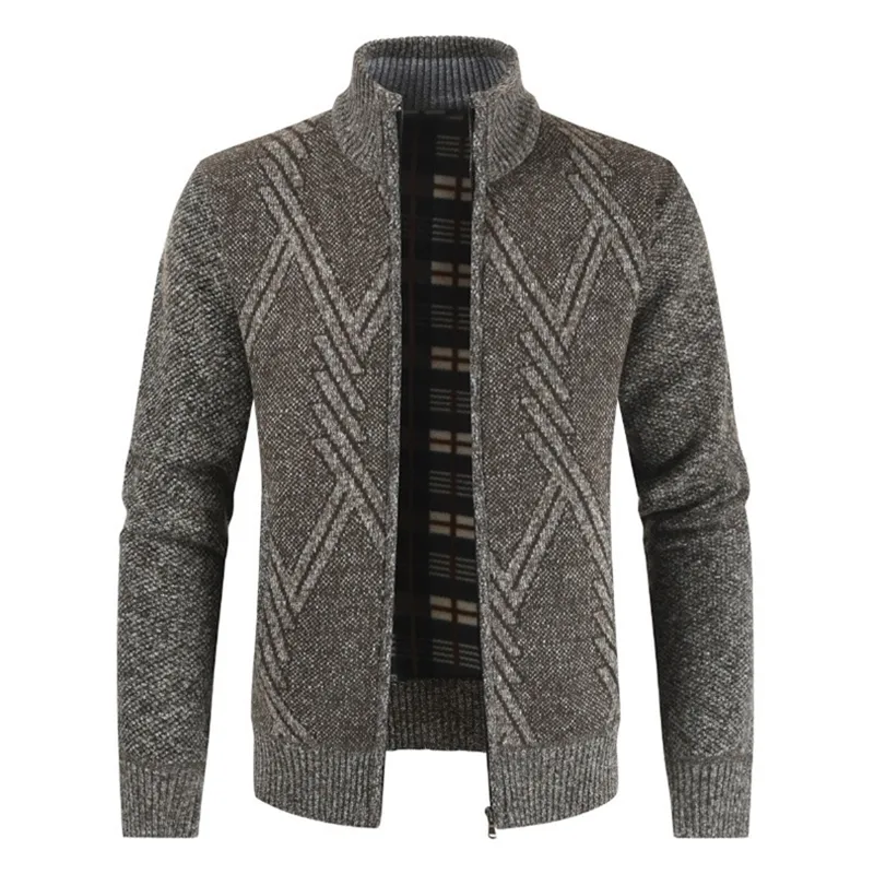 Autumn Newizber Zima męska sweter swobodny stojak grube swetra mody ciepłe płaszcze 201221