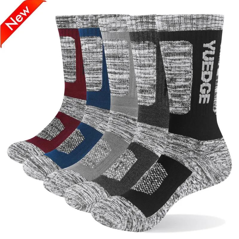 Sports Socks Men Breathable Comfortable Cotton Cushion Crew Hiking Trekking 5 Pairs 38-45 EUSports