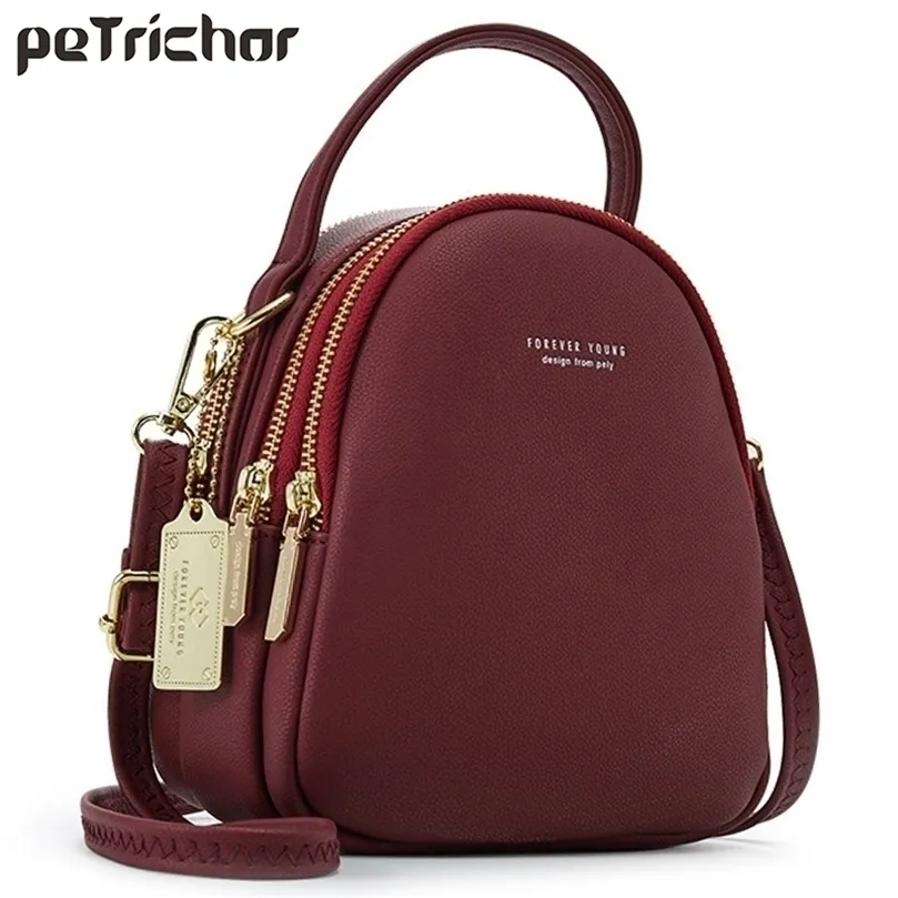 Fashion Leather Mini Backpack Purse for Women Ladies Tote MultiFunction Luxury Shoulder Bag Messgner Bags Mochila Feminina 220815