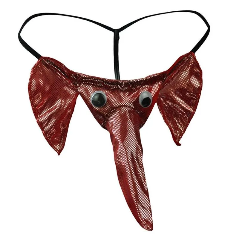 Mens Kink Thong Back Elastic Lingerie With Sexy Elephant Bulge