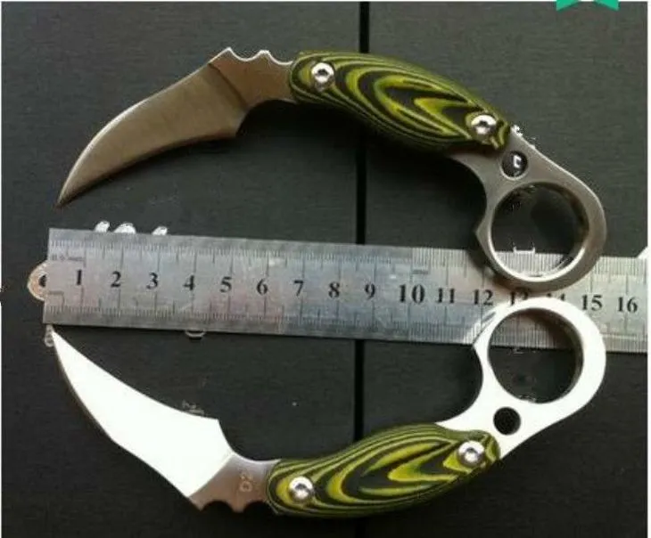 Kazutoshi Tanabe Ghost Claw Knife D2 Karambit Claw Fixed Blade Knifes Hunting Survival EDC Tool Pocket Xmas Gift Knives a1171