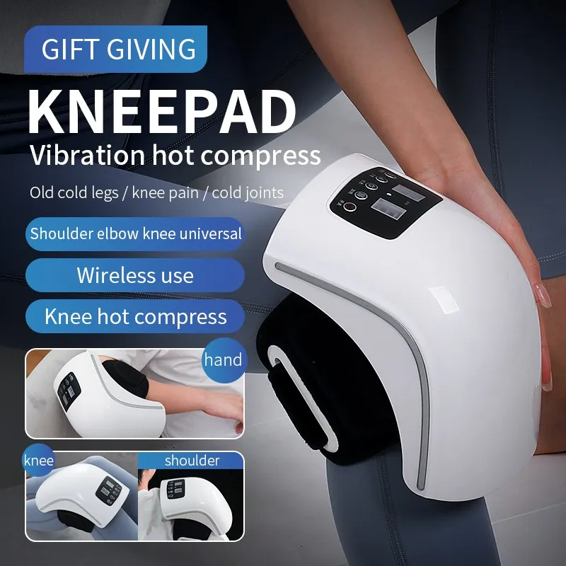 Hot Electric Heating Knee Massager Air Pressure&Vibration Infrared Joint Pads Physiotherapy Instrument Pain Relief Health Care