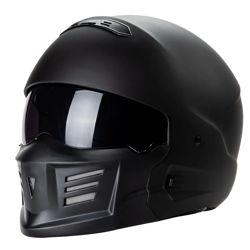 Casque de moto combinaison de personnalité, visage intégral, demi-casque de Locomotive, la dernière capacité modulaire rétro Dot