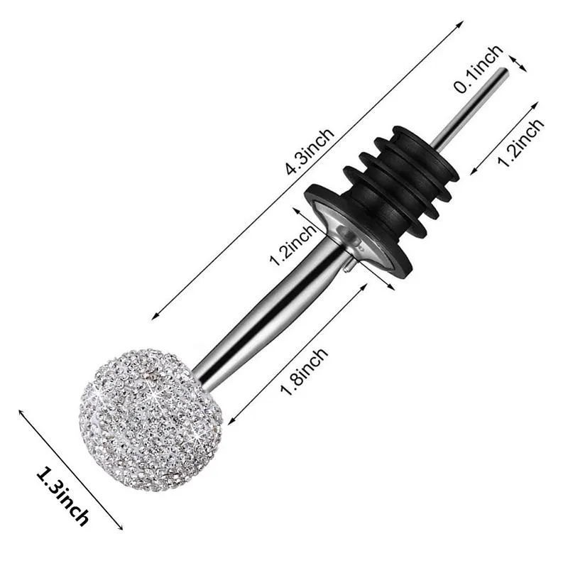Diamond Wine Pourer Bar Tool Creative Crystal Wine Stoppers Home Champagne Decorative Bottle Stopper