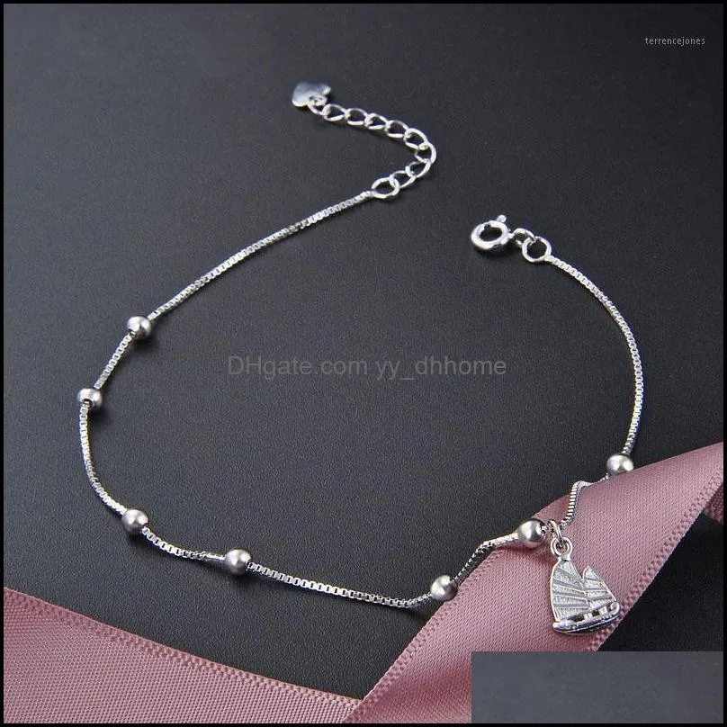 Anklets Jewelry Fun-Beauty Korean Version Of Simple And Sweet Anklet Wild S925 Female Forest Fashion Creative Jewelry1 Drop Delivery 2021 Rs
