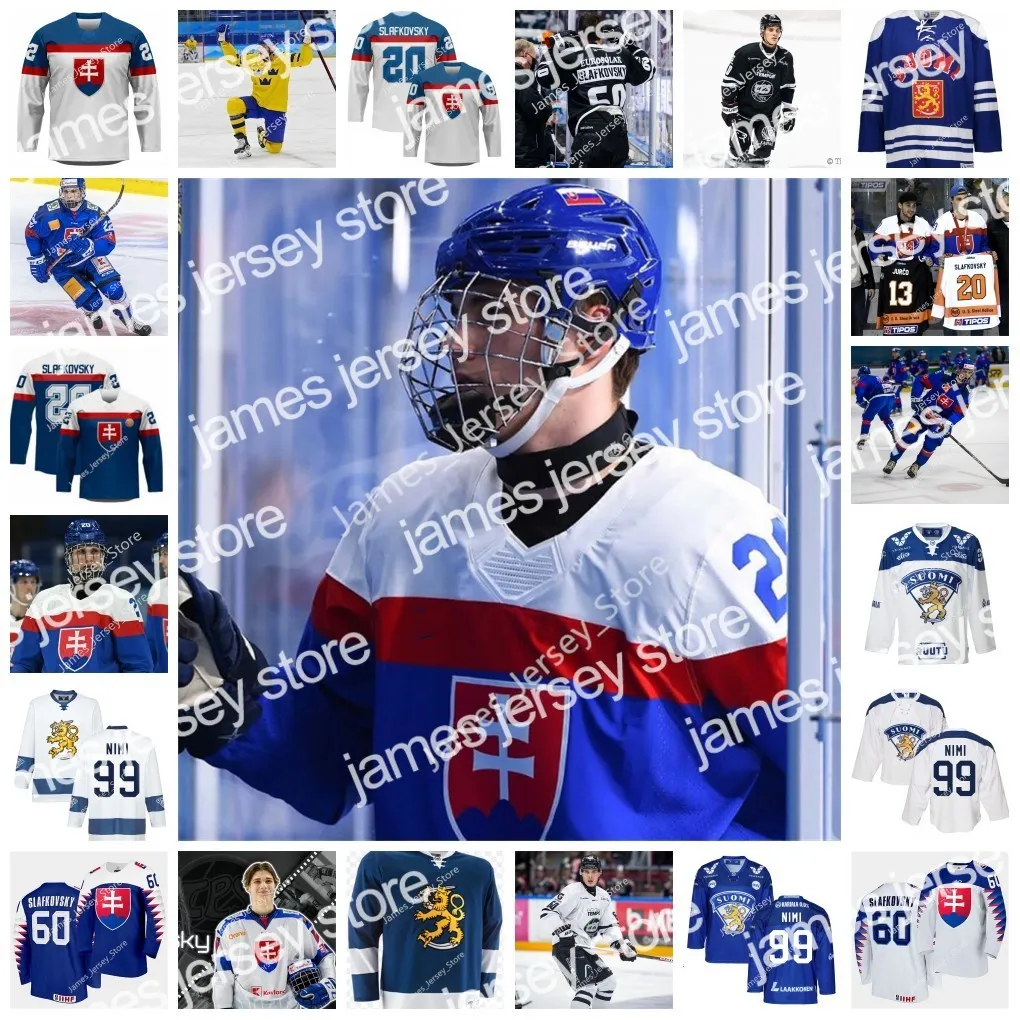 James Custom Vintage Juraj Slafkovsky Maglia da hockey cucita TPS Naiset Turun Palloseura Jersey Liiga Maglie