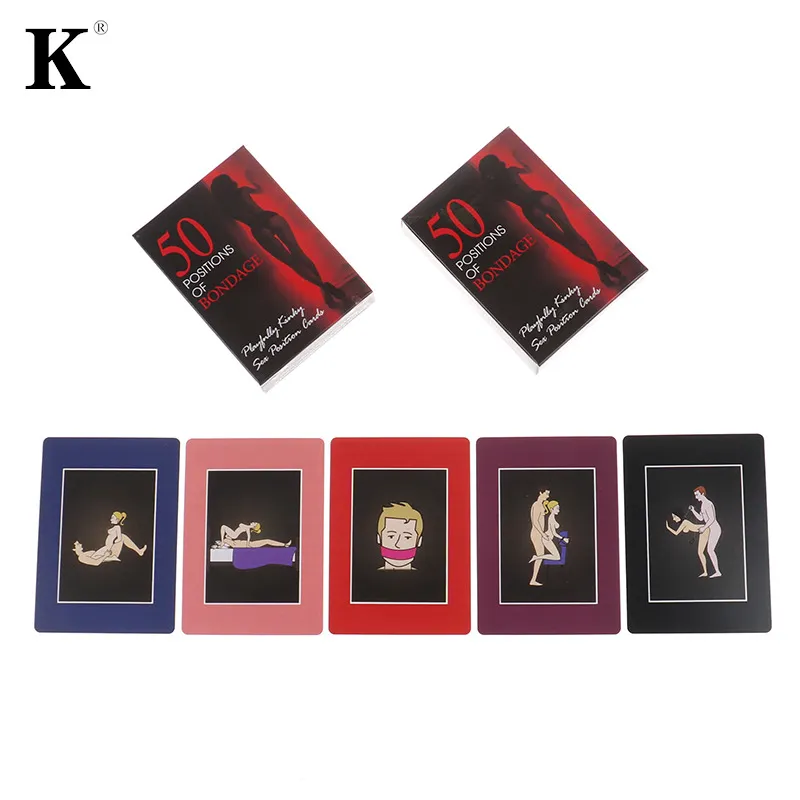 50 posizioni di carte Bondage Adulti sexyy Coppia nuda Giochi da letto Mazzo di carte Gioco da tavolo per la divinazione del destino