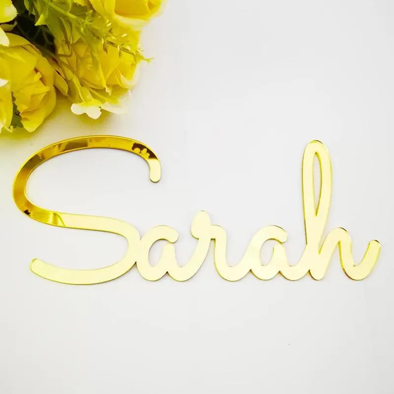 Custom Mirror Gold Acrylic Baby Name Sign Personalized Wedding Mirror Silver Name Sign Birthday Party Decor Baby Shower Backdrop