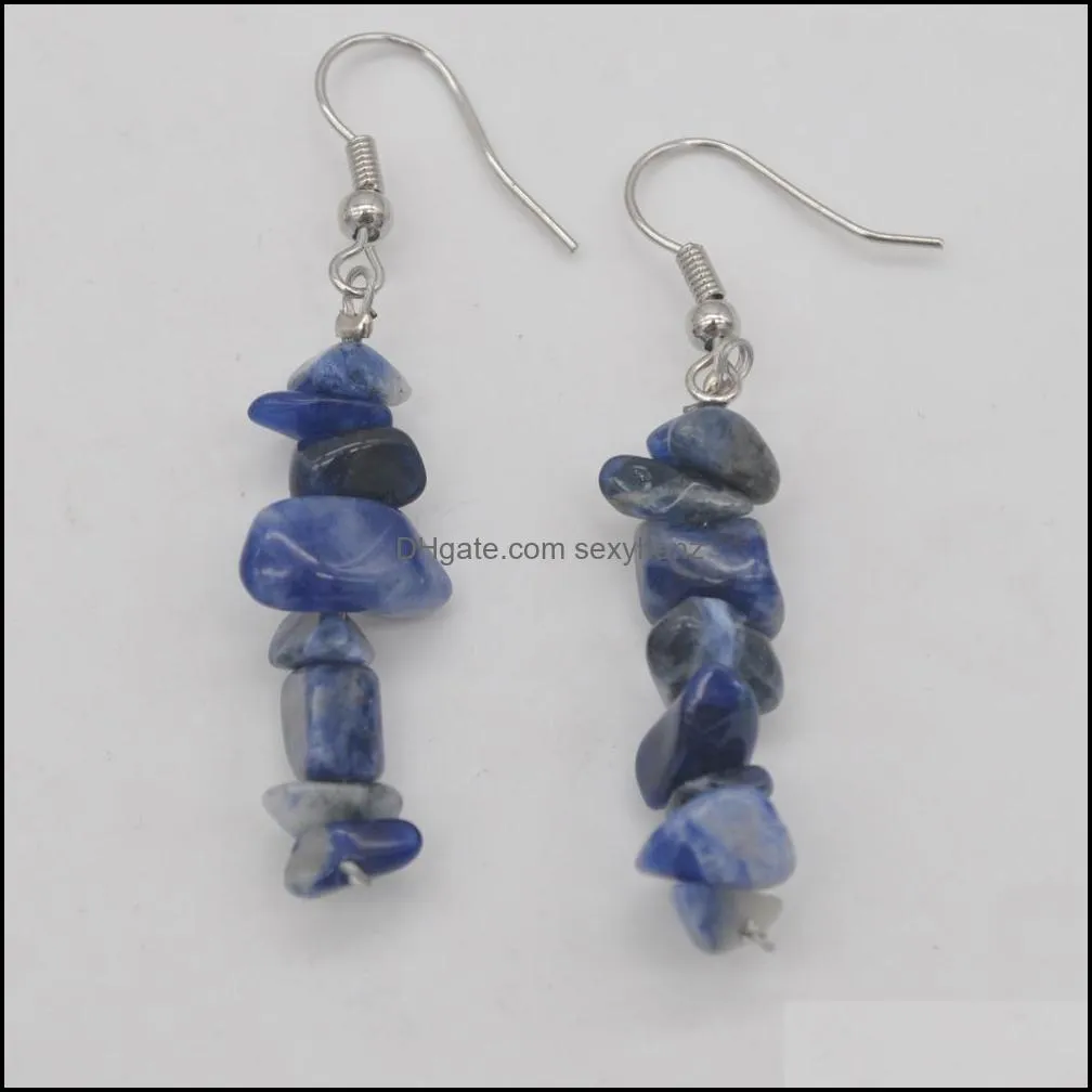 natural lucky handmade brazilian sodalite beads gem earrings jewelry