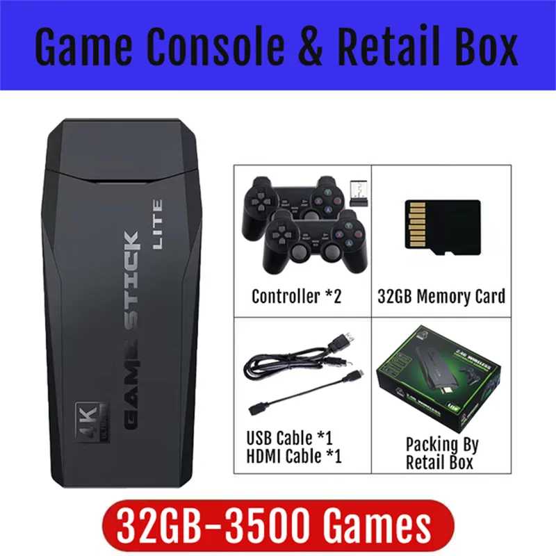 Mini Consola Retro Juegos 64G Built-in 10000 Games WiFi Linux