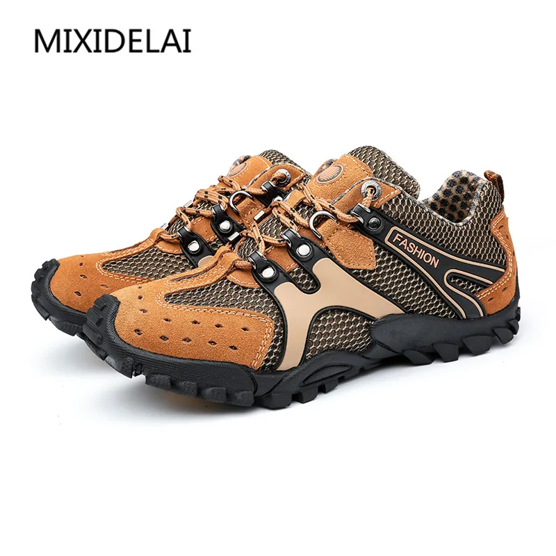 Neue Atmungsaktive Licht Frühling Sommer Casual Turnschuhe Männlichen Mesh Schuhe Für Männer Kuh Wildleder Leder Erwachsene Walking Schuhe