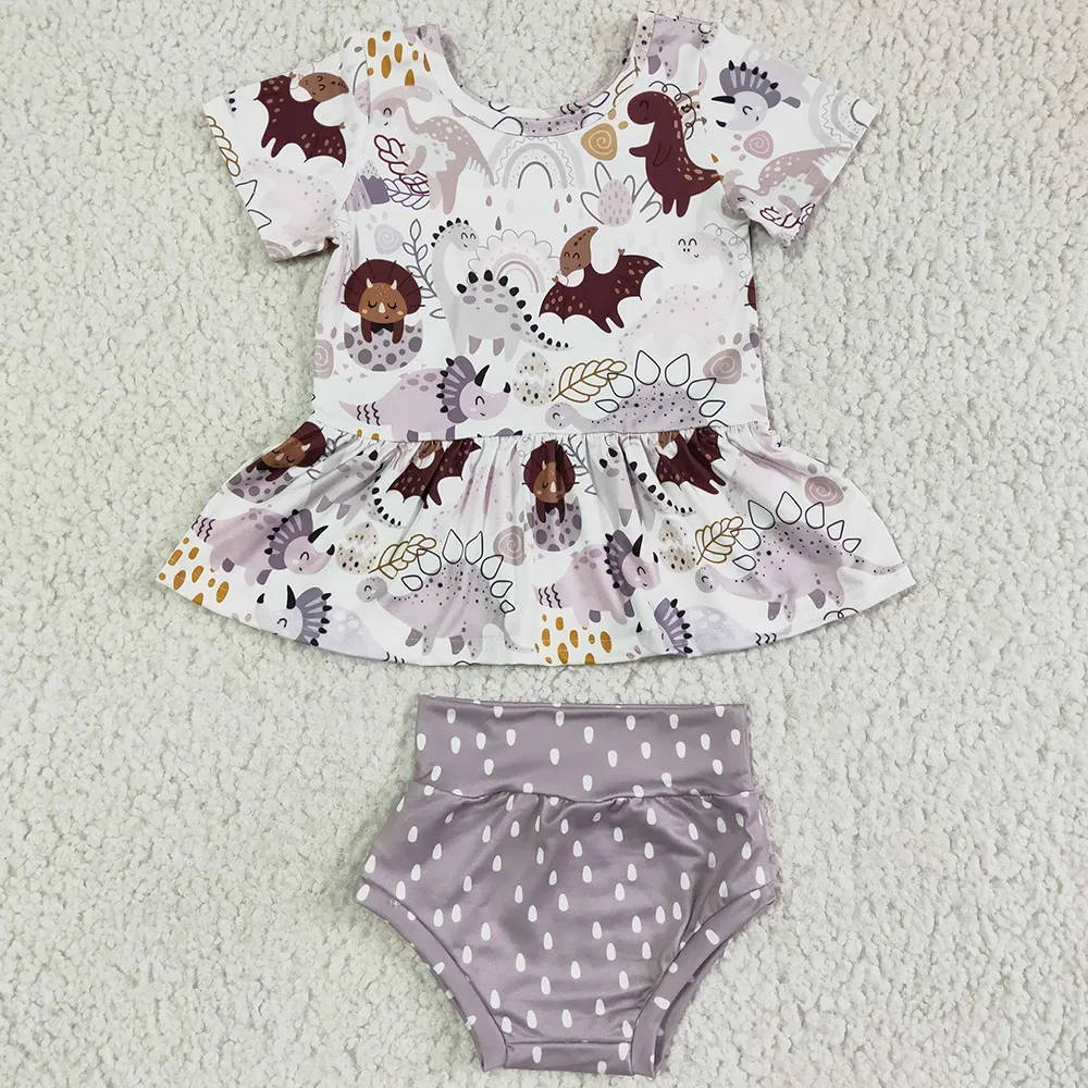 Wholesale Baby Girl Clothes Bummie Set Kids Summer Outfits Fashion