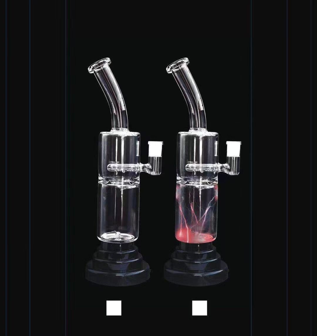 Plasma Bong Hookahs Interruptor Táctil Fumar Borosilicato Bongs Glass