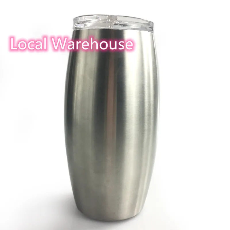 Local warehouse 25oz Wine Tumbler Stainless Steel color glasses Vacuum Cup Egg Cups Big Belly Coffee Mug With sealing Lid Quickily Delivery
