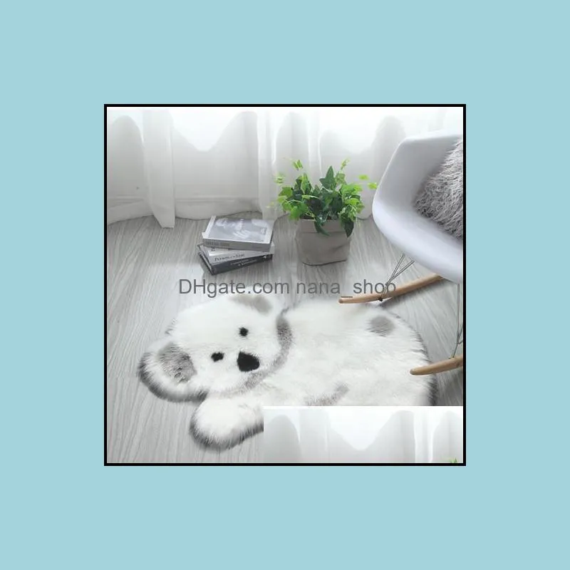 Bandeaux Cheveux Bijoux Laine-Like Panda Koala Forme Animale Tapis Tapis Matelas Tapis Salon Chambre Canapé Coussin Artificiel Moelleux Tapis 60