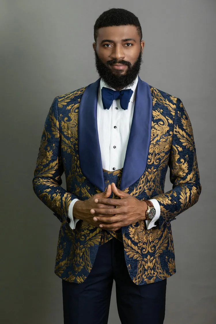 High Quality Shiny Gold Mens Gold Tuxedo Wedding With Black Peak Lapel  Includes Jacket, Pants, And Tie From Good Happy, $84.58 | DHgate.Com