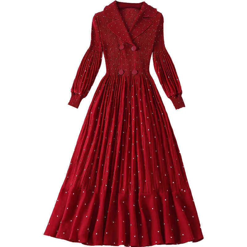Printemps Mode Robe Femme Enceinte Porter Robe Plissée Col Entaillé Taille Haute Maternité Robe Élégante Robes Vintage J220628