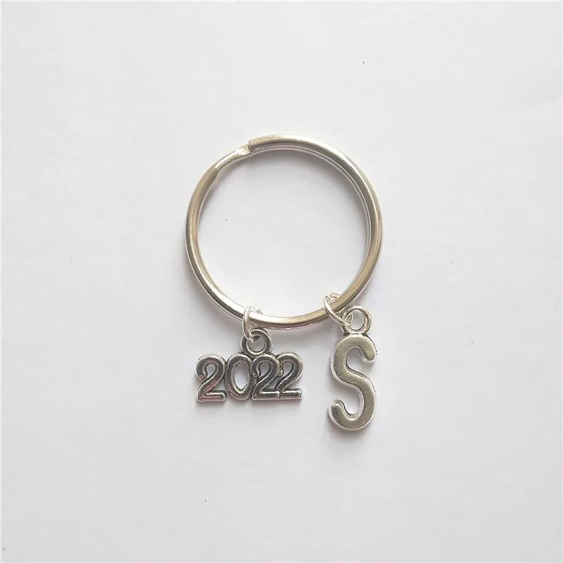 Keychains 2022 Graduation Keychain, Initial Keyring, Minimalist Gift, Eye Gifts, Keychain Letter