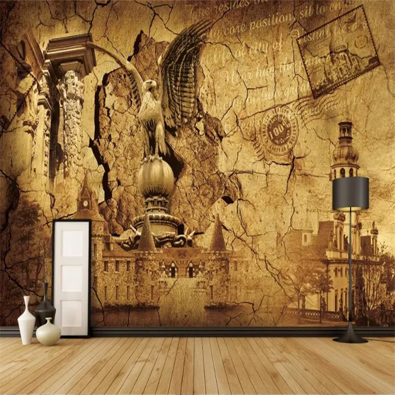 3D wallpaper murale europeo retrò carta da parati foto murale per soggiorno camera da letto tv sfondo decor wallpapers