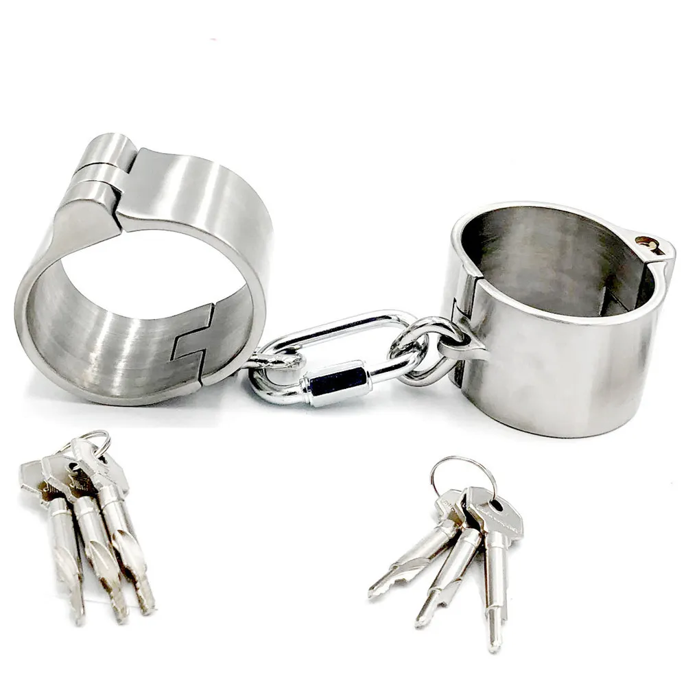 New Heavy 304 Stainless Steel Handcuffs Lockable Wrist Cuffs Female Shackles  Restraint Fetish Slave Bondage Adults BDSM Sexy Toys From Jiekeyi20170307,  $46.69 | DHgate.Com