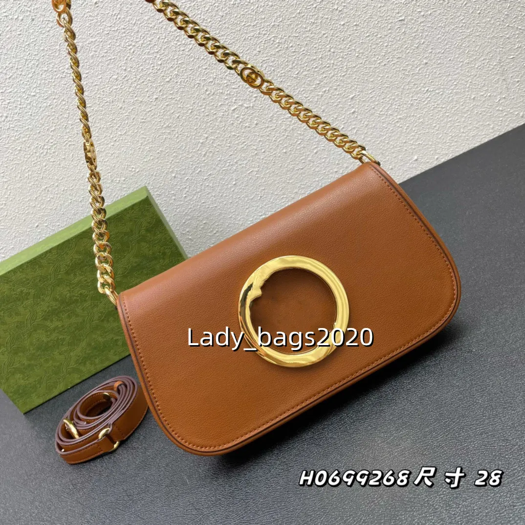 Women Chain Crossbody Bags Saddle Hobo 7a Lady Messenger Purse Luxury Designer äkta läderkoppling axelväska Kedjestäskor