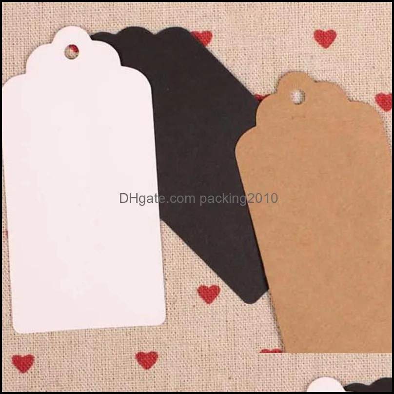 Kraft Paper Tags Head Label Luggage Wedding Party Note DIY Blank Price Hang tag Kraft Gift Hang Tag