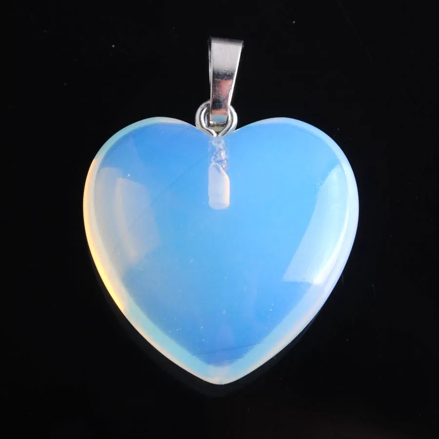 Vintage Love Heart Pendants Necklace for Women Personality Natural GemStone Aventurine Healing Chain Fashion Jewelry BE904