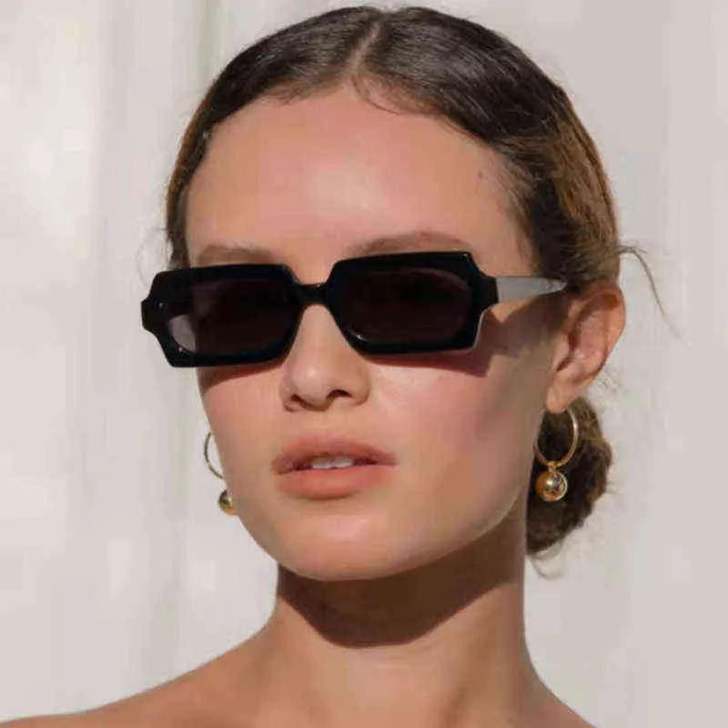 Бренд ретро черные квадратные солнцезащитные очки женщина маленькие рамки дизайнер солнце